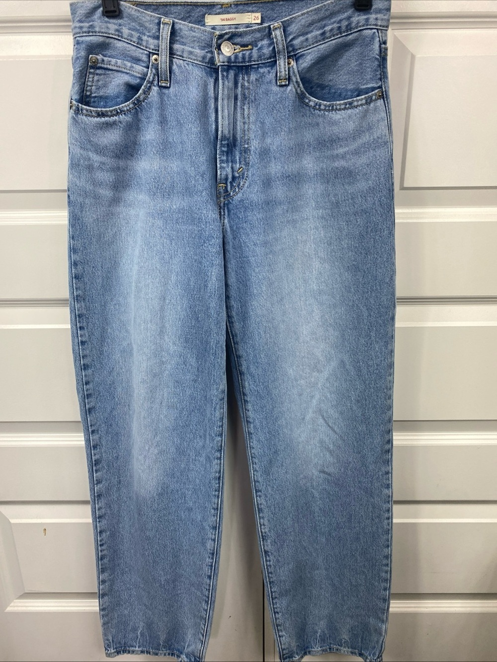 Levis '94 Baggy Wide Leg BarrelJeans Womens 26 Blue Medium Wash Denim